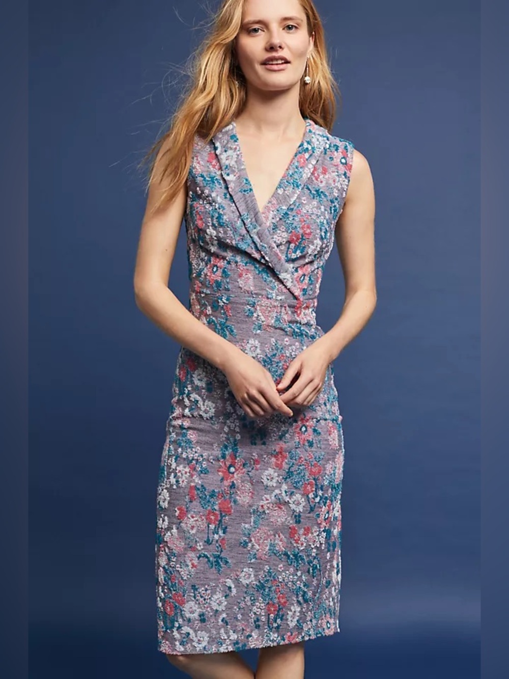 ANTHROPOLOGIE MAEVE Sleeveless Jacquard Dress